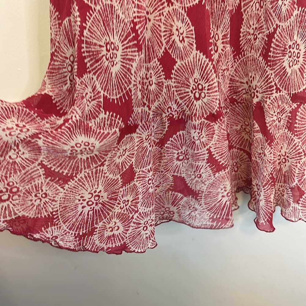 Vintage Y2K Jonathan Martin Patterned flowy Silk Midi Dress - Picture 5 of 7